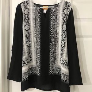 Ruby Rd Black & White Tunic SZ 14